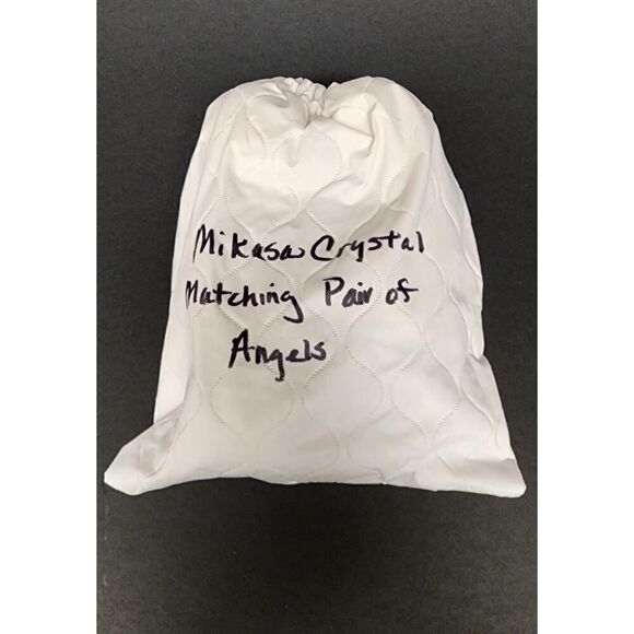 MIKASA VTG 1980s Crystal Glass Heavenly Music Angel Trumpet Christmas Ornament - Picture 9 of 9